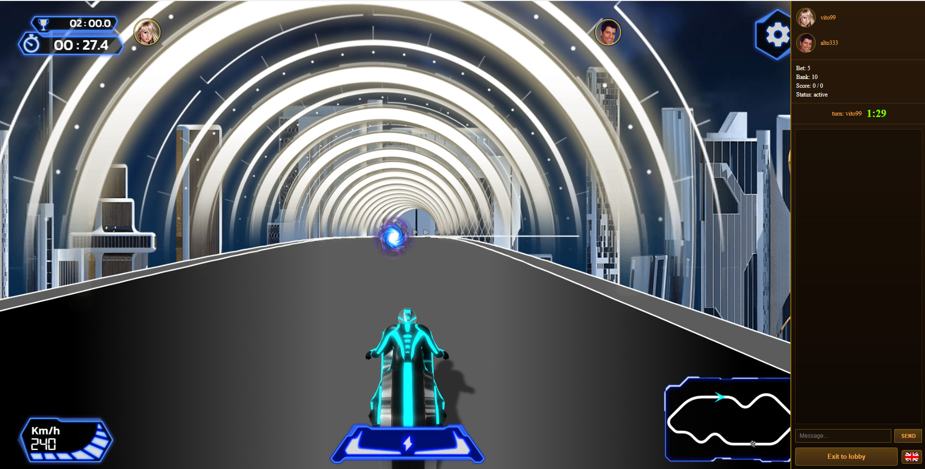 3D motorcycle racing game